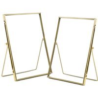 "Standing Metal Photo Frame - 6"" x 8"" - Gold / 21cm / 0.94kg" - image 1