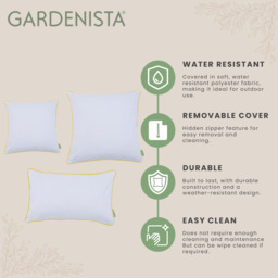 Garden Scatter Cushion Sofa Outdoor Decorative Throw Pillows - Yellow / 45cm / 2 - thumbnail 2