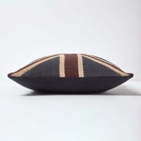 Jacquard Union Jack Cushion Cover British Flag - Red White Blue / 45cm