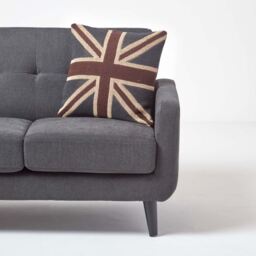 Jacquard Union Jack Cushion Cover British Flag - Red White Blue / 45cm - thumbnail 3