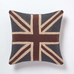 Jacquard Union Jack Cushion Cover British Flag - Red White Blue / 45cm - thumbnail 2
