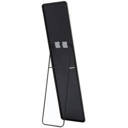 Rectangular Full Length Mirror with Rounded Corners - Black / 45cm W x 155cm H - thumbnail 3