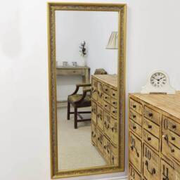 Winterburn Gold Full Length Dress Mirror - Yellow - thumbnail 4