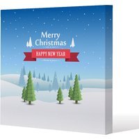 Merry Christmas Cover Art Gallery Canvas - Blue / 114cm