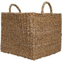 Set of 2 Square Bohomian Seagrass Baskets - Natural - image 1