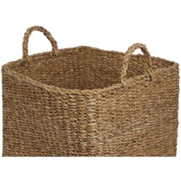 Set of 2 Square Bohomian Seagrass Baskets - Natural - thumbnail 3