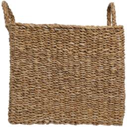Set of 2 Square Bohomian Seagrass Baskets - Natural - thumbnail 2