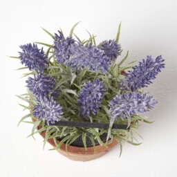 Artificial Lavender Plant in Decorative Pot - Terracotta - thumbnail 2