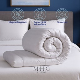 1.5 Tog Summer Duvet Lightweight Microfibre Quilt - White / Single - thumbnail 5