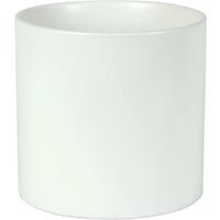 Matte White Ceramic Indoor Planter - H15 x W15.5cm / 15.5cm - image 1