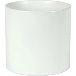 Matte White Ceramic Indoor Planter - H15 x W15.5cm / 15.5cm - thumbnail 2