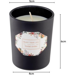 Smokeless Soy Wax Scented Candle in Glass Jar - Black - thumbnail 4