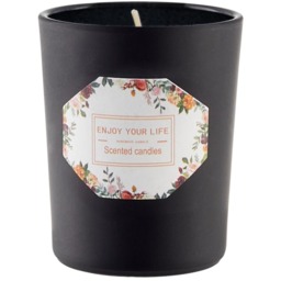 Smokeless Soy Wax Scented Candle in Glass Jar - Black - thumbnail 3