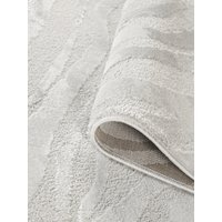 Hamilton Modern Metallic Sheen Area Rug - Marble Inspired Design Rug - Silver / 220cm - thumbnail 1