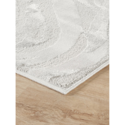Hamilton Modern Metallic Sheen Area Rug - Marble Inspired Design Rug - Silver / 220cm - thumbnail 2