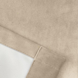 Oxford Blackout Velvet Supersoft Tape Top Single Door Curtain - Cream - thumbnail 2