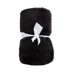 Waffle Soft Fleece Throw - Black - thumbnail 2