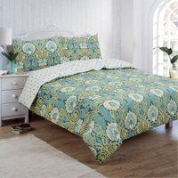 Classic Range Chester Damask Duvet Cover Set - White/Multi / Single