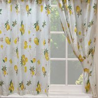 Lemons Curtain Pencil Pleat Header Floral Lemonade - Multi / 46in / 54in
