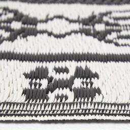 Homescapes Outdoor Rug Waterproof Reversible, 120 x 186cm, Black and White Motif - Black - thumbnail 5