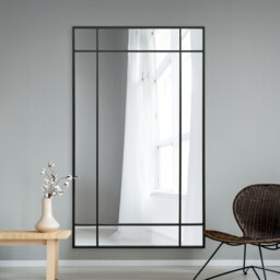Wenestra Contemporary Wall Leaner Mirror - Black / 120cm / 200cm - thumbnail 2