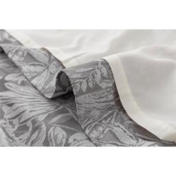 Chenille Jacquard Lined Ring Top Eyelet Curtains - Silver / 117cm / 229cm - thumbnail 5