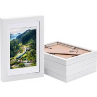 "Photo Frames with 4x6"" Mount - 5x7"" - White - Pack of 5 - White" - image 1