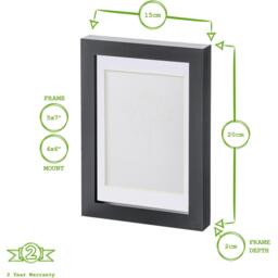"Photo Frames with 4x6"" Mount - 5x7"" - White - Pack of 5 - White" - thumbnail 3