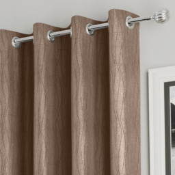 Pair of Goodwood Eyelet Thermal Room Darkening Curtains - Bronze / 117cm / 137cm - thumbnail 4