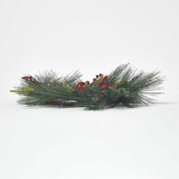 Homescapes Red Apple and Berries Christmas Wreath - Green & Red - thumbnail 3