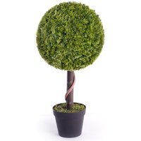 Best Artificial 2ft - 60cm Green Conifer Ball Tree - Green