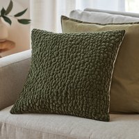 Pebble Textured Chenille Cushion - Lichen / Polyester - thumbnail 1