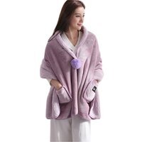 Winter Warmth Women's Multifunctional Shawl Cover Blanket - Pink - image 1