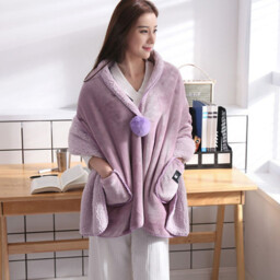 Winter Warmth Women's Multifunctional Shawl Cover Blanket - Pink - thumbnail 2