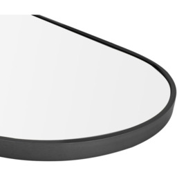 Oval Metal Frame Wall Mounted Full Length Mirror - Black - thumbnail 2
