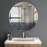 Bathroom Frameless Wall Mounted Mirror - White - image 1