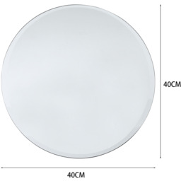 Bathroom Frameless Wall Mounted Mirror - White - thumbnail 2