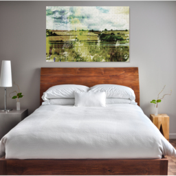 Countryside Classic Lakeview Graphic Art Wrapped on Canvas - Green / 92cm - thumbnail 2
