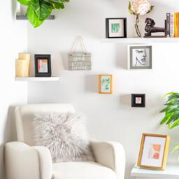 "8"" x 10"" 3D Deep Box Photo Frames - 4"" x 6"" Mount - Pack of 2 - Black/Ivory" - thumbnail 4