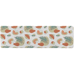 Line art and botanical elements Designer Runner Rug - Orange - thumbnail 2