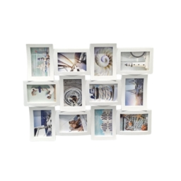 12 Multi Aperture Photo Frame - White - thumbnail 3