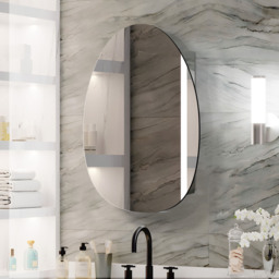 Denver Bathroom Mirror Cabinet - Silver - thumbnail 4