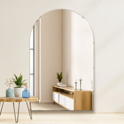 Frameless Arched Leaner Wall Mirror - Silver - thumbnail 2