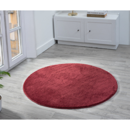 Comfy Washable Low Pile Living Room Plain Area Rug - Red / 60x100 cm - thumbnail 5