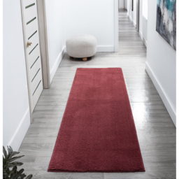 Comfy Washable Low Pile Living Room Plain Area Rug - Red / 60x100 cm - thumbnail 4