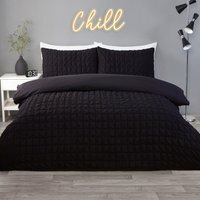 Kingston Check Duvet Set - Black / King - thumbnail 1