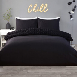 Kingston Check Duvet Set - Black / King - thumbnail 2