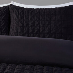 Kingston Check Duvet Set - Black / King - thumbnail 3