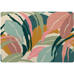 Artistic Abstract Leaves Designer Rug - Yellow / 110cm - thumbnail 2