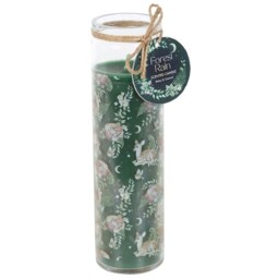 Forest Rain Scented Glass Tube Candle - Green - thumbnail 4
